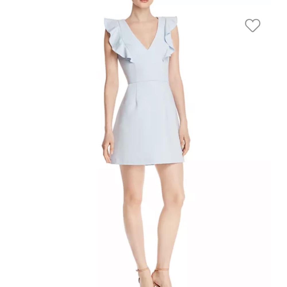 French Connection White Ruffle Dress